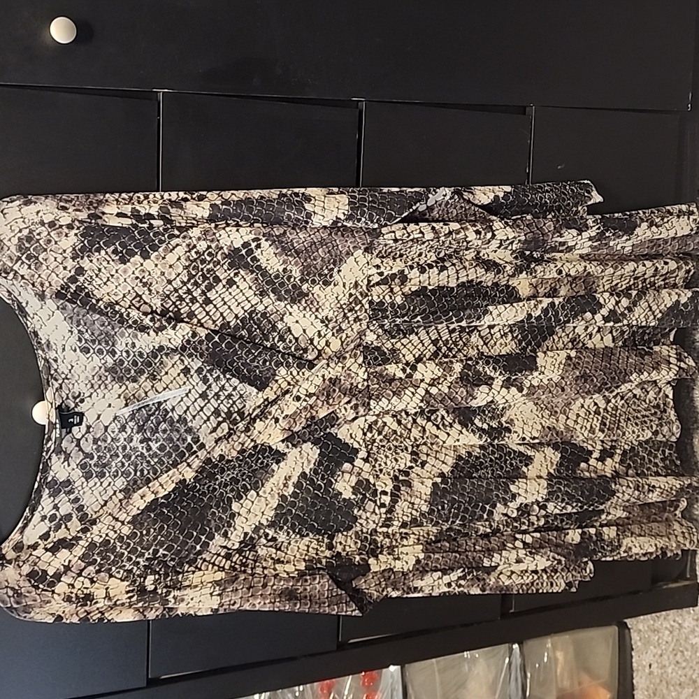 Snake Print Long Sleeve Blouse